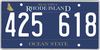 RI license plate 425618