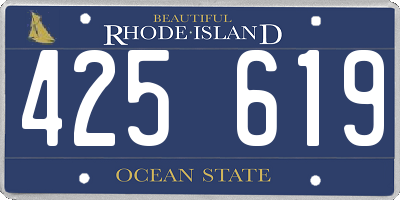 RI license plate 425619