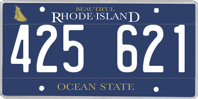 RI license plate 425621