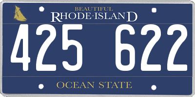 RI license plate 425622