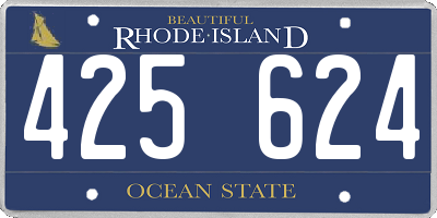 RI license plate 425624