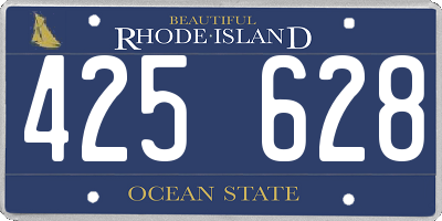 RI license plate 425628