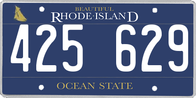 RI license plate 425629