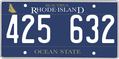 RI license plate 425632