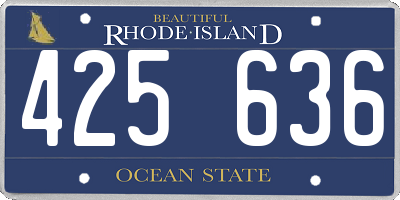 RI license plate 425636