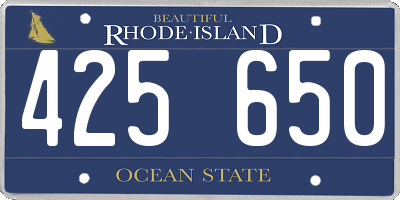RI license plate 425650