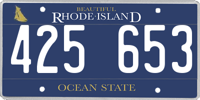RI license plate 425653