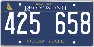 RI license plate 425658