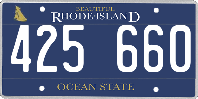 RI license plate 425660