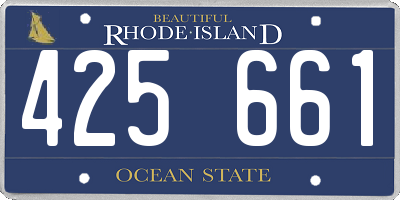 RI license plate 425661