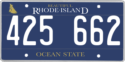 RI license plate 425662