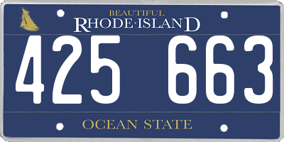 RI license plate 425663