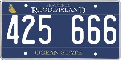 RI license plate 425666