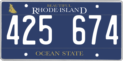 RI license plate 425674