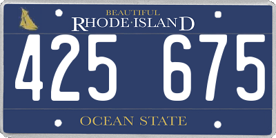 RI license plate 425675