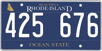 RI license plate 425676