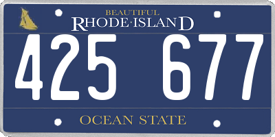 RI license plate 425677