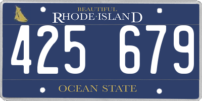 RI license plate 425679