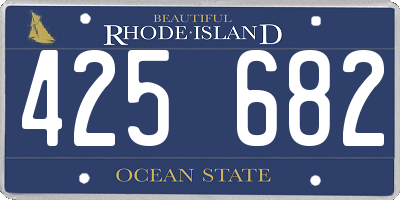 RI license plate 425682