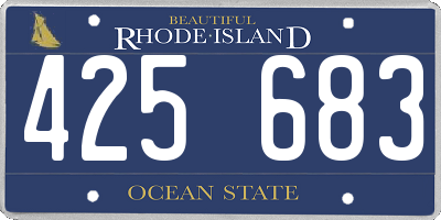 RI license plate 425683