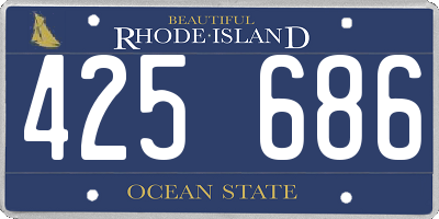 RI license plate 425686