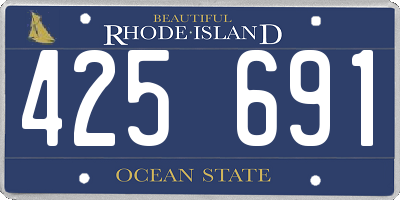 RI license plate 425691