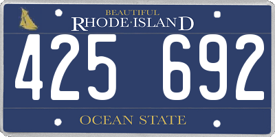 RI license plate 425692