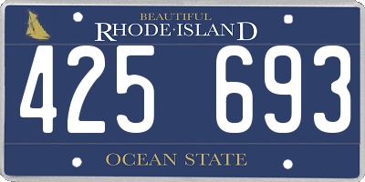 RI license plate 425693