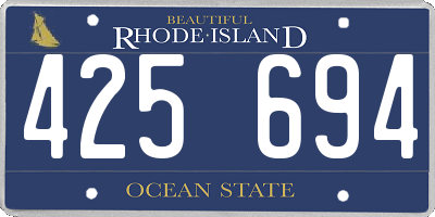 RI license plate 425694