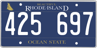 RI license plate 425697