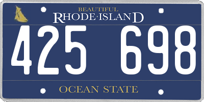 RI license plate 425698