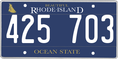 RI license plate 425703