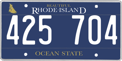 RI license plate 425704