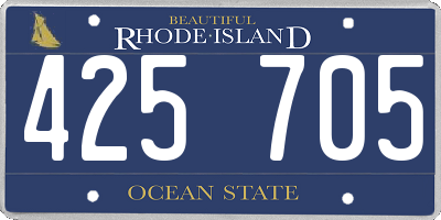 RI license plate 425705