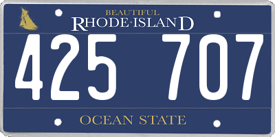 RI license plate 425707