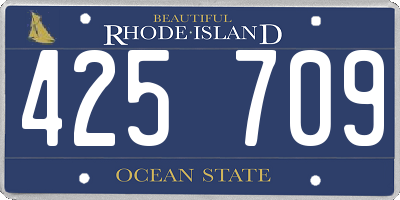 RI license plate 425709