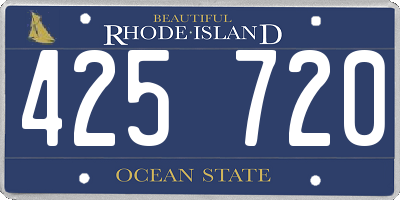 RI license plate 425720