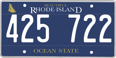 RI license plate 425722