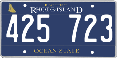RI license plate 425723