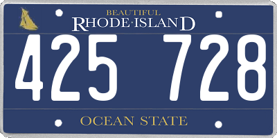 RI license plate 425728