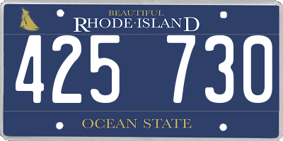RI license plate 425730