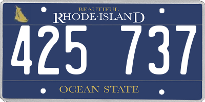 RI license plate 425737