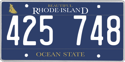 RI license plate 425748