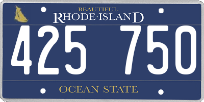 RI license plate 425750