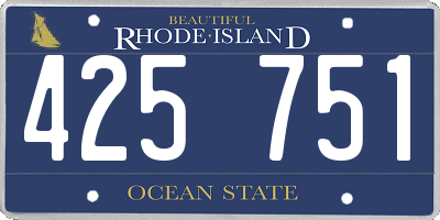 RI license plate 425751