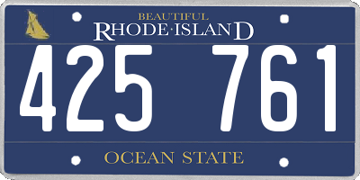 RI license plate 425761