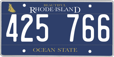 RI license plate 425766
