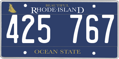 RI license plate 425767