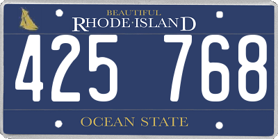 RI license plate 425768
