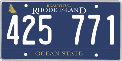 RI license plate 425771